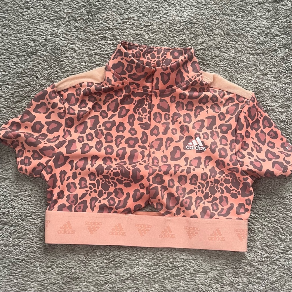 Adidas Pink Animal Print top